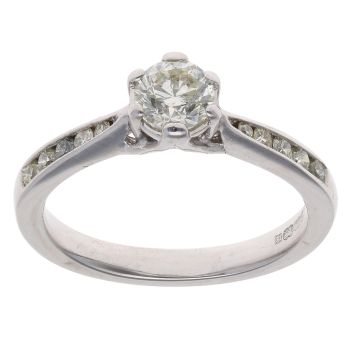 18ct White Gold 0.65ct Brilliant Cut Diamond Solitaire Ring
