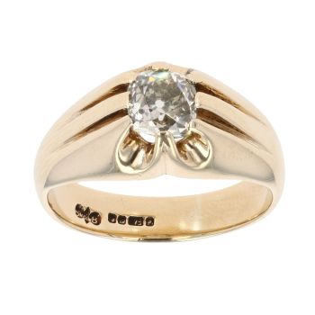 9ct Yellow Gold 1.00ct Diamond Signet Ring