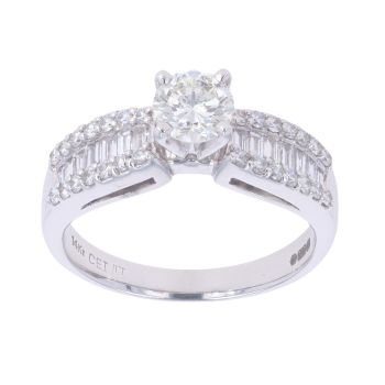 14ct White Gold 1.20ct Diamond Solitaire Ring