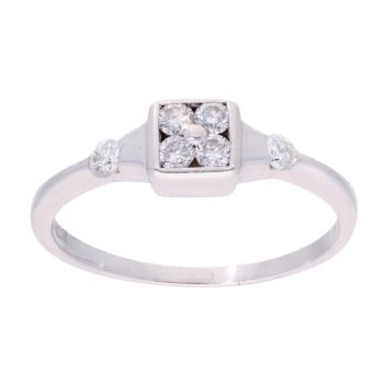 18ct White Gold 0.25ct Diamond Cluster Ring