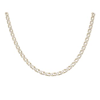 9ct Yellow and White Gold Fancy Chain 18"