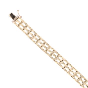 9ct Yellow Gold Gate Bracelet 7.5"