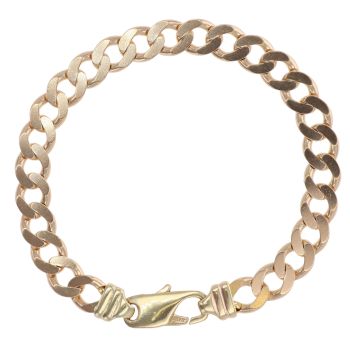 9ct Yellow Gold Curb Bracelet 8"