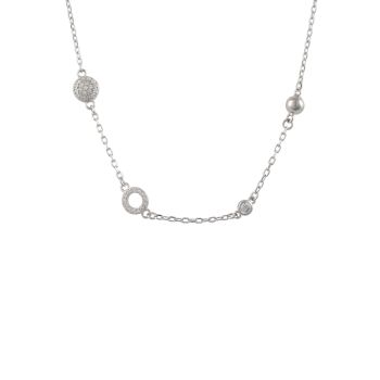 Sterling Silver Fixed Charm Chain Bracelet