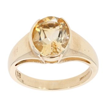 9ct Yellow Gold Created Citrine Dress Ring