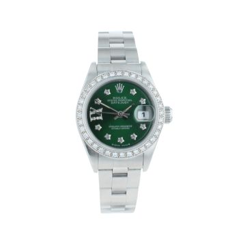 Rolex Custom Oyster Perpetual Date Pre Owned Watch Ref 69160