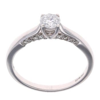 18ct White Gold 0.50ct Brilliant Cut Diamond Solitaire Ring