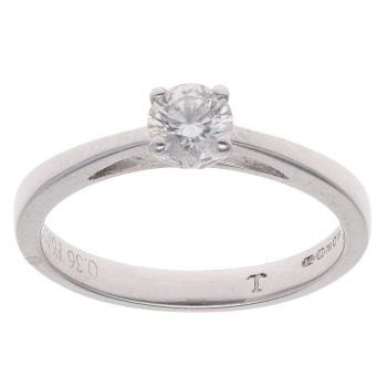 18ct White Gold 0.36ct Brilliant Cut Diamond Solitaire Ring