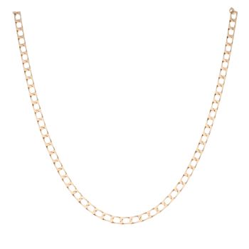 9ct Yellow Gold Square Curb Chain 18"