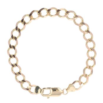 9ct Yellow Gold Curb Bracelet 7"