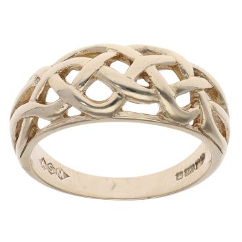 9ct Yellow Gold Patterned Celtic Ring
