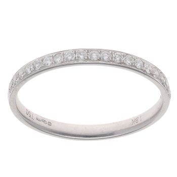 18ct White Gold 0.20ct Brilliant Cut Diamond Half Eternity Ring