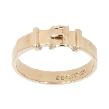 9ct Yellow Gold Buckle Ring