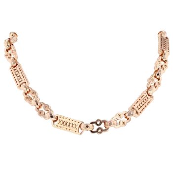 9ct Rose Gold Stars & Bars Necklace