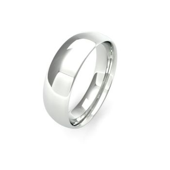 Platinum 6mm Traditional Court Wedding Band
