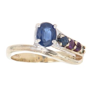 9ct Yellow Gold Multi-Gemstone Graduating Five Stone Ring