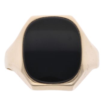 9ct Yellow Gold Onyx Signet Ring