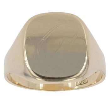 14ct Yellow Gold Square Signet Ring