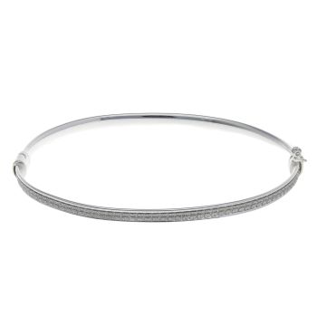 Silver Glitter Bangle By Icesia