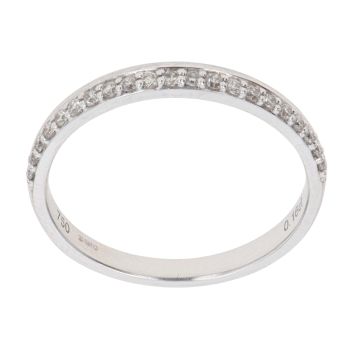 18ct White Gold 0.16ct Brilliant Cut Diamond Half Eternity Ring