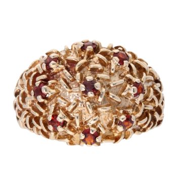 9ct Yellow Gold Ruby Stone Set Ring