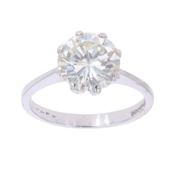 18ct White Gold 3.00ct Diamond Solitaire Ring