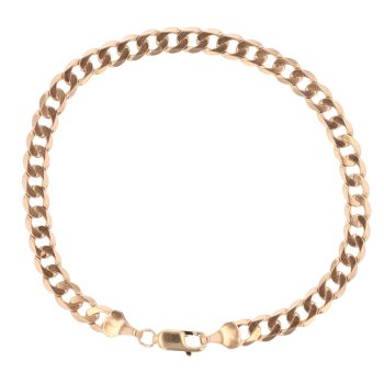 9ct Yellow Gold Curb Bracelet 8"