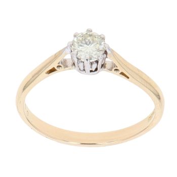18ct Yellow Gold 0.50ct Brilliant Cut Diamond Solitaire Ring