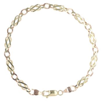 9ct Yellow And Rose Gold Celtic Bracelet 7.5"