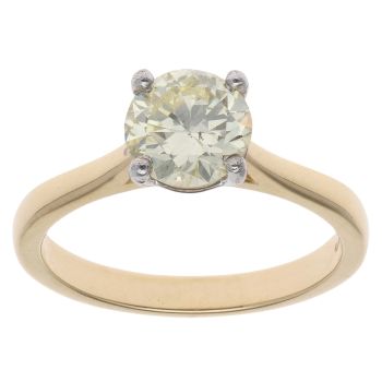 18ct Yellow Gold 1.25ct Brilliant Cut Diamond Solitaire Ring