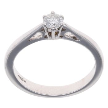 18ct White Gold 0.28ct Brilliant Cut Diamond Solitaire Ring