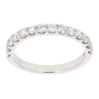 9ct White Gold 0.75ct Diamond Half Eternity Ring