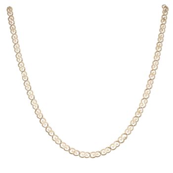 9ct Yellow Gold Swirl Link Chain 18"