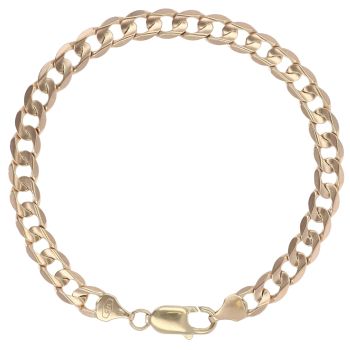 9ct Yellow Gold Curb Bracelet 8"
