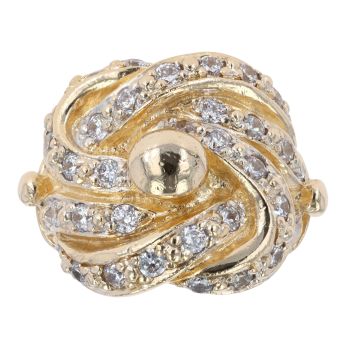 9ct Yellow Gold Cubic Zirconia Knot Ring