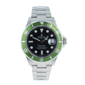 Rolex Submariner 'Kermit' Pre Owned Watch Ref 16610LV