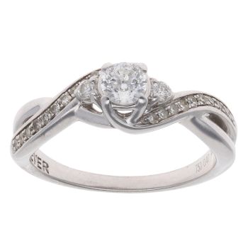 18ct White Gold 0.40ct Brilliant Cut Diamond Solitaire Ring