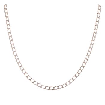 9ct Yellow Gold Square Curb Chain 18"
