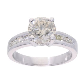 9ct White Gold 2.35ct Diamond Solitaire Ring