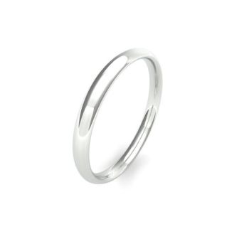 Platinum 2.5mm Traditional Court Wedding Band