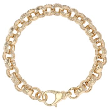 9ct Yellow Gold Belcher Bracelet 8.5"