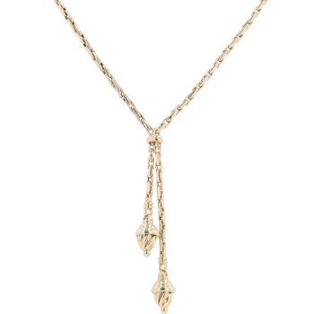 9ct Yellow Gold Fancy Two Tassel Chain 18"