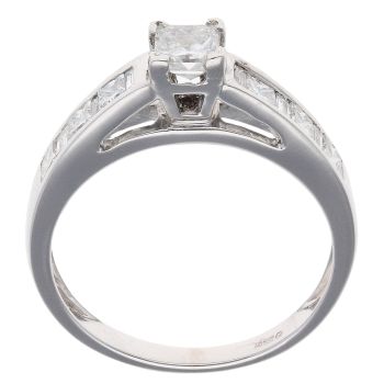 9ct White Gold 1.00ct Princess Cut Diamond Solitaire Ring