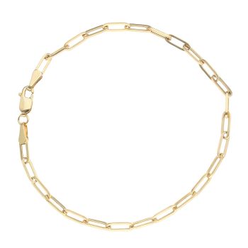 9ct Yellow Gold Paper Link Fancy Bracelet 7.5"