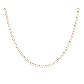9ct Yellow Gold Square Curb Chain 20"