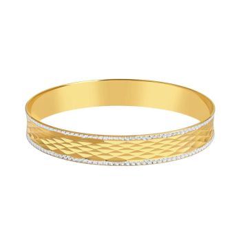 22ct Yellow Gold Ladies Bangle with texture