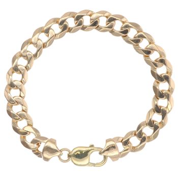 9ct Yellow Gold Curb Bracelet 8"