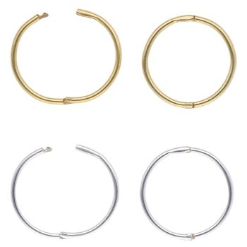 Silver and Gold Plated Sleepers Earrings Set of Two