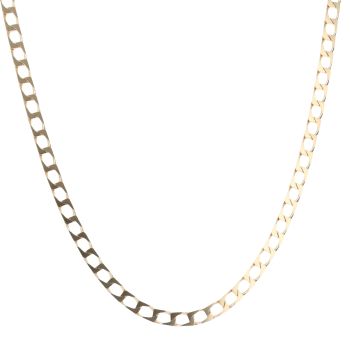 9ct Yellow Gold Square Curb Chain 20"