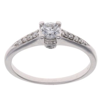 18ct White Gold 0.33ct Brilliant Cut Diamond Solitaire Ring